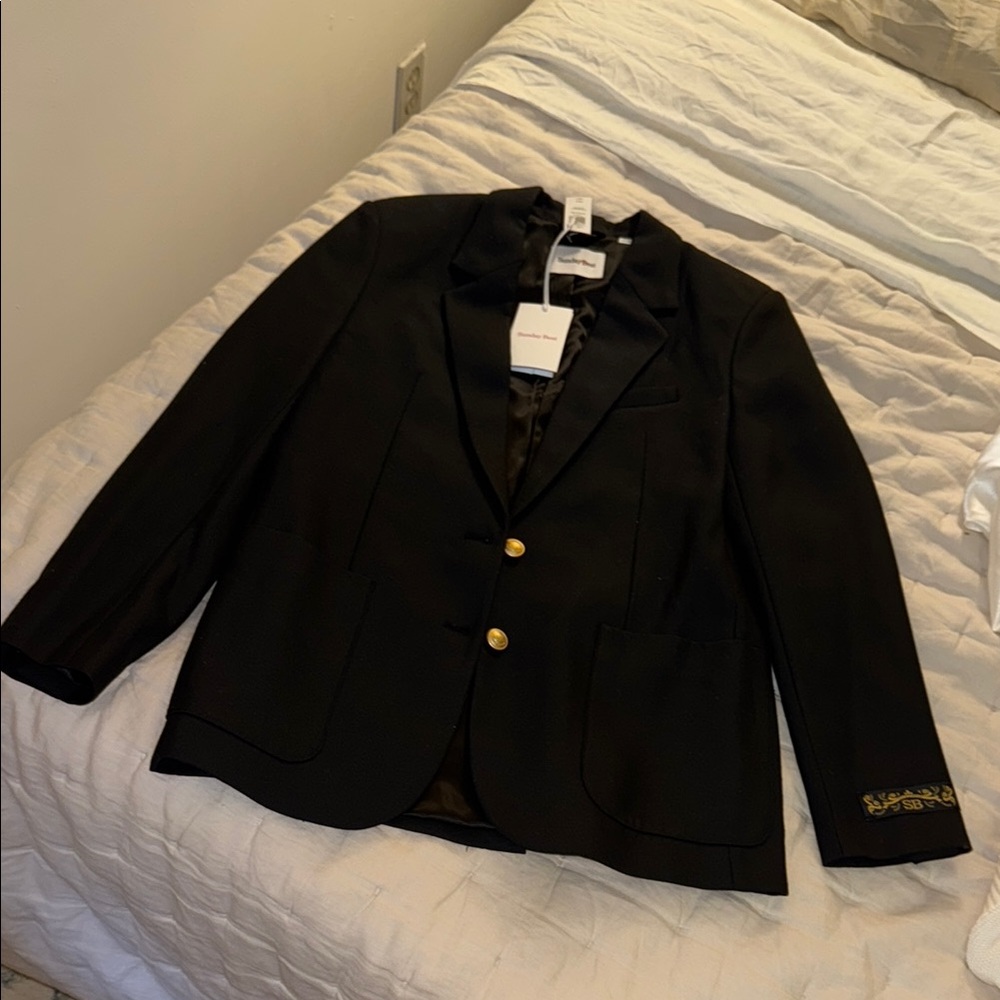 Black Blazer with Gold Buttons
